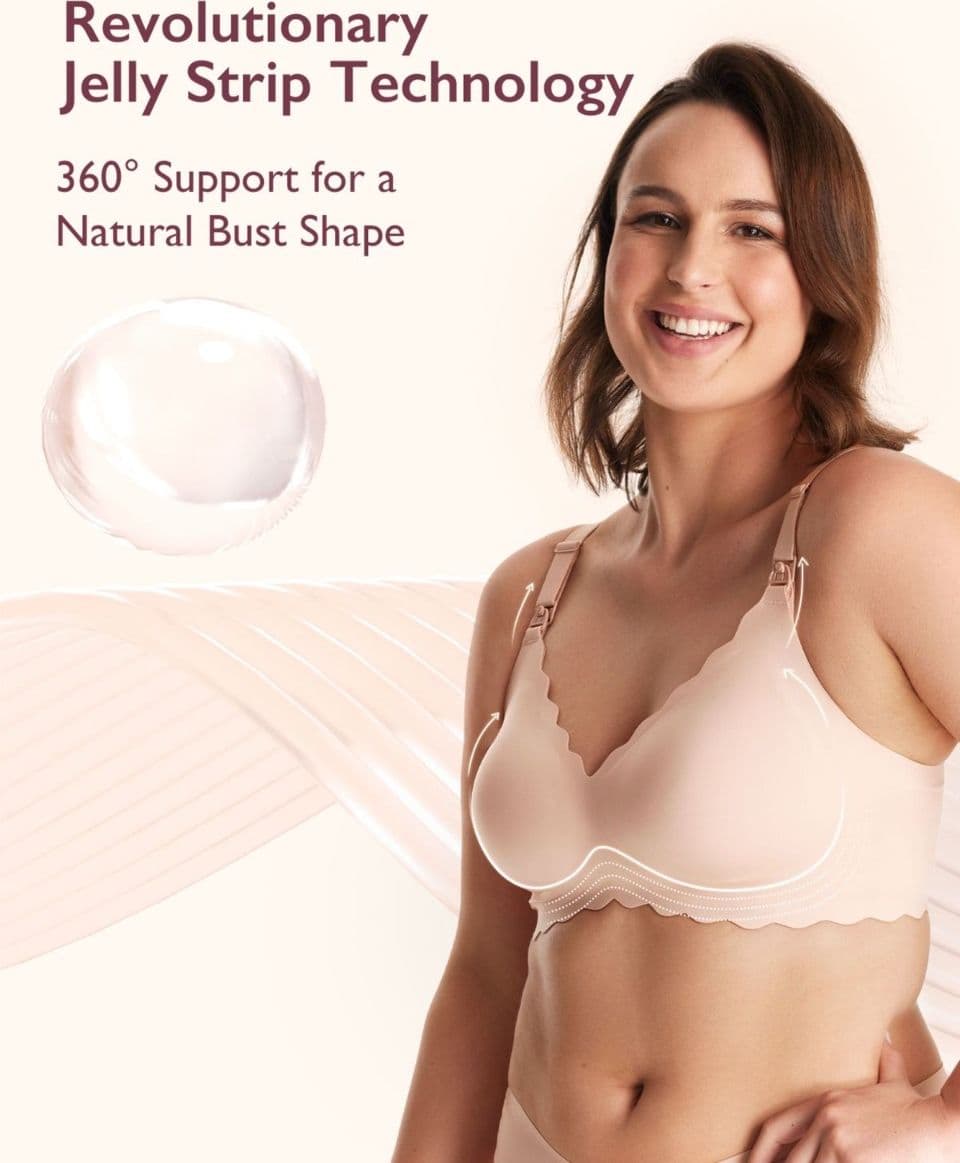 Reggiseno push-up per allattamento Momcozy Peach Rose