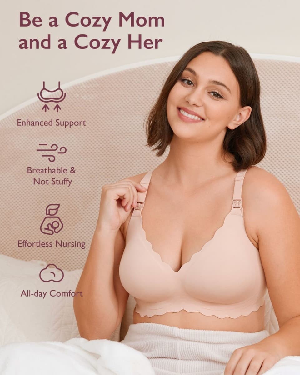 Reggiseno push-up per allattamento Momcozy Peach Rose