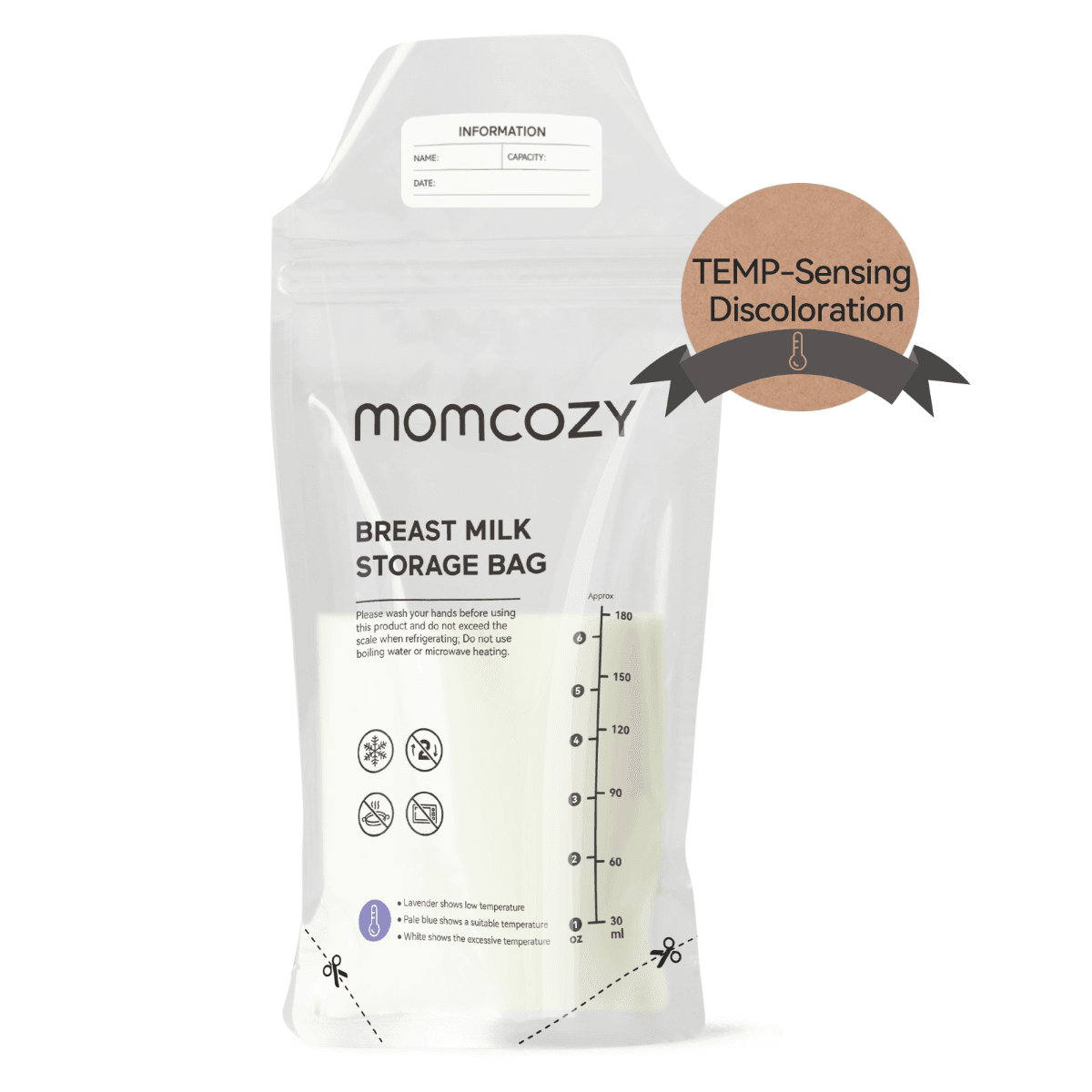 Sacchetti per Conservazione latte Materno Momcozy 120pz - 2
