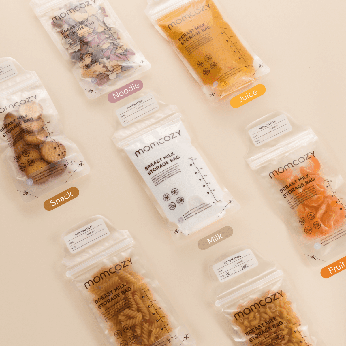 Sacchetti per Conservazione latte Materno Momcozy 120pz - 5