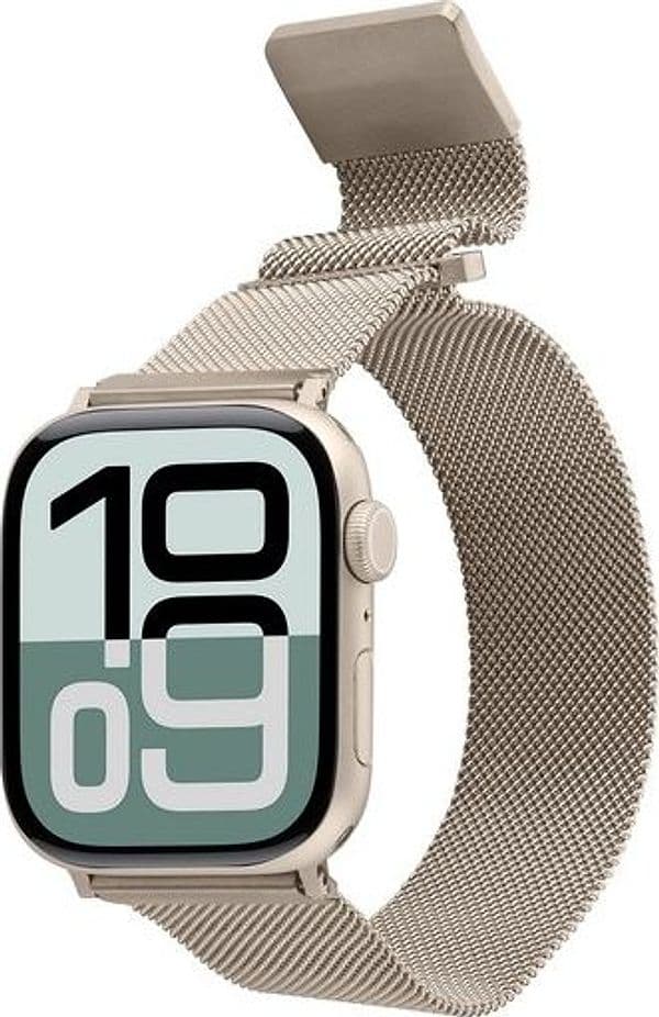 cinturino milanese acciaio champagne apple watch 38/40/41/42 mm serie 10/11