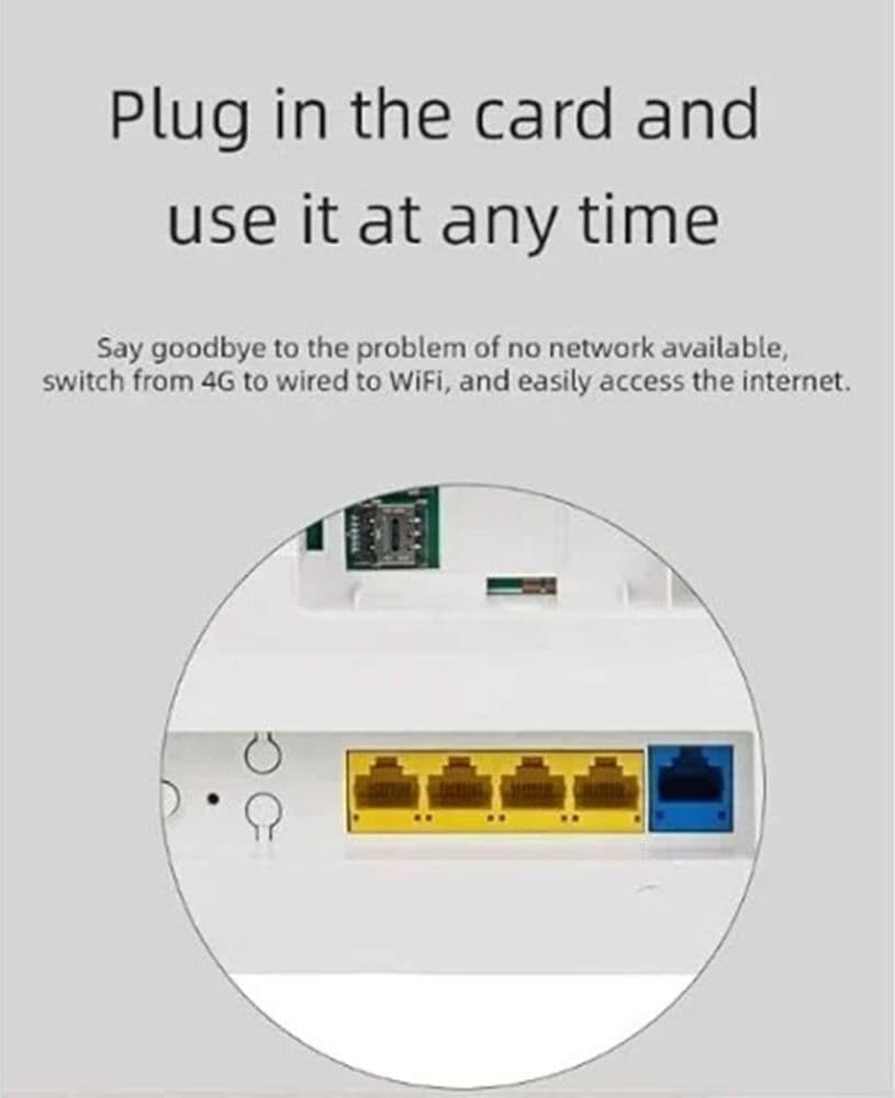 ROUTER MOBILE WI-FI WIRELESS 4G/5G 1200MBPS CON 4 PORTE ETHERNET BATTERIA 4400MAH Q-A10 - 5