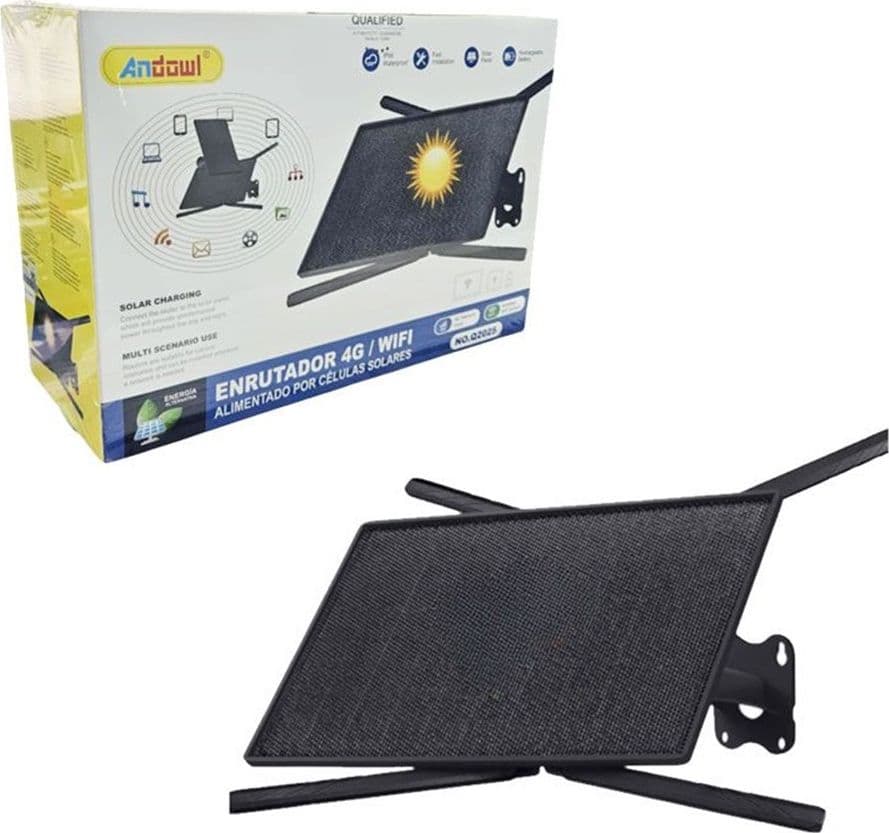 ROUTER WI-FI 4G WIRELESS CON PANNELLO SOLARE BATTERIA RICARICABILE IP66 WATERPROOF Q2025 - 2