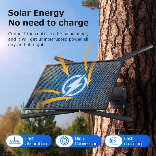 ROUTER WI-FI 4G WIRELESS CON PANNELLO SOLARE BATTERIA RICARICABILE IP66 WATERPROOF Q2025 - 6