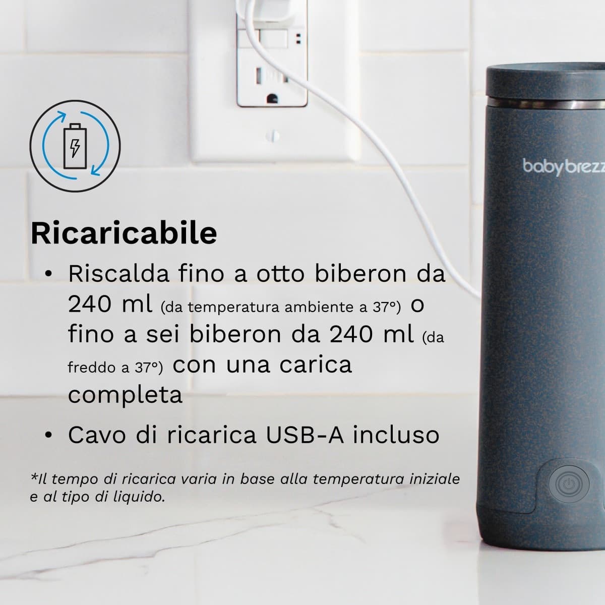 Scaldabiberon portatile da viaggio nero Baby Brezza - 5