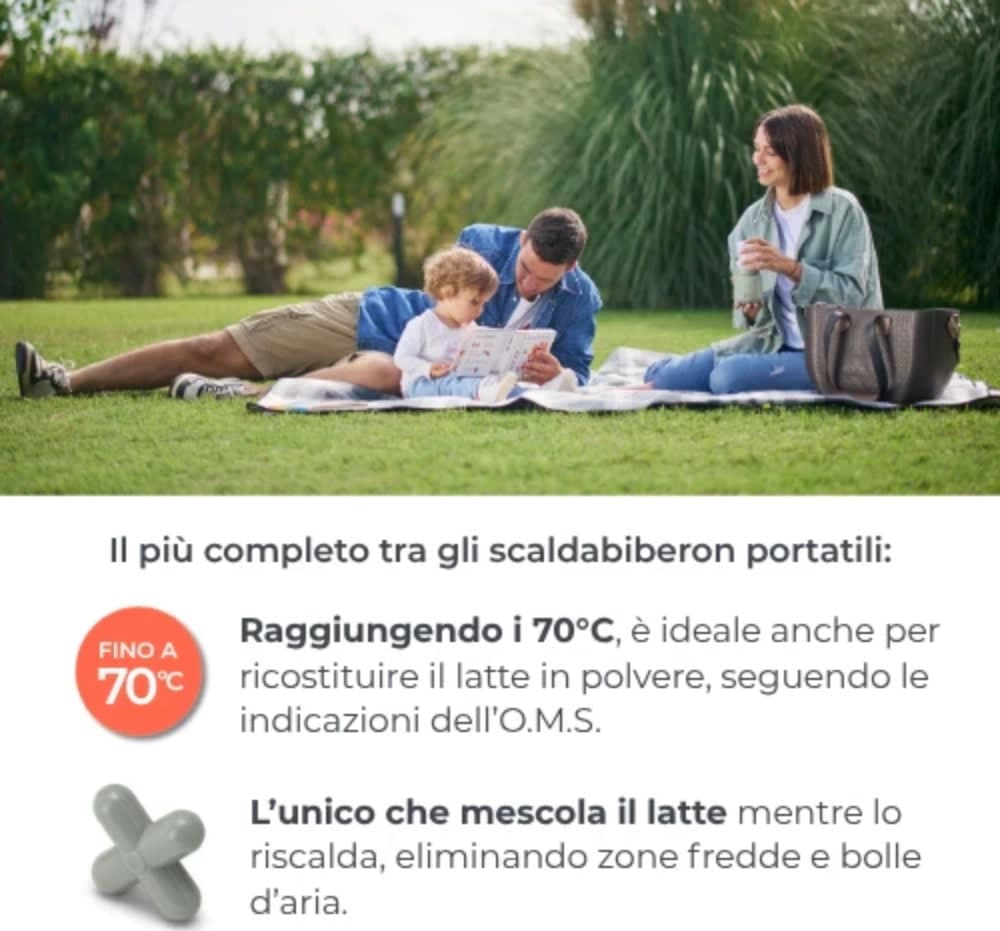 Scaldabiberon portatile universale Mix70 Nuvita con funzione Scalda e Mescola - 2