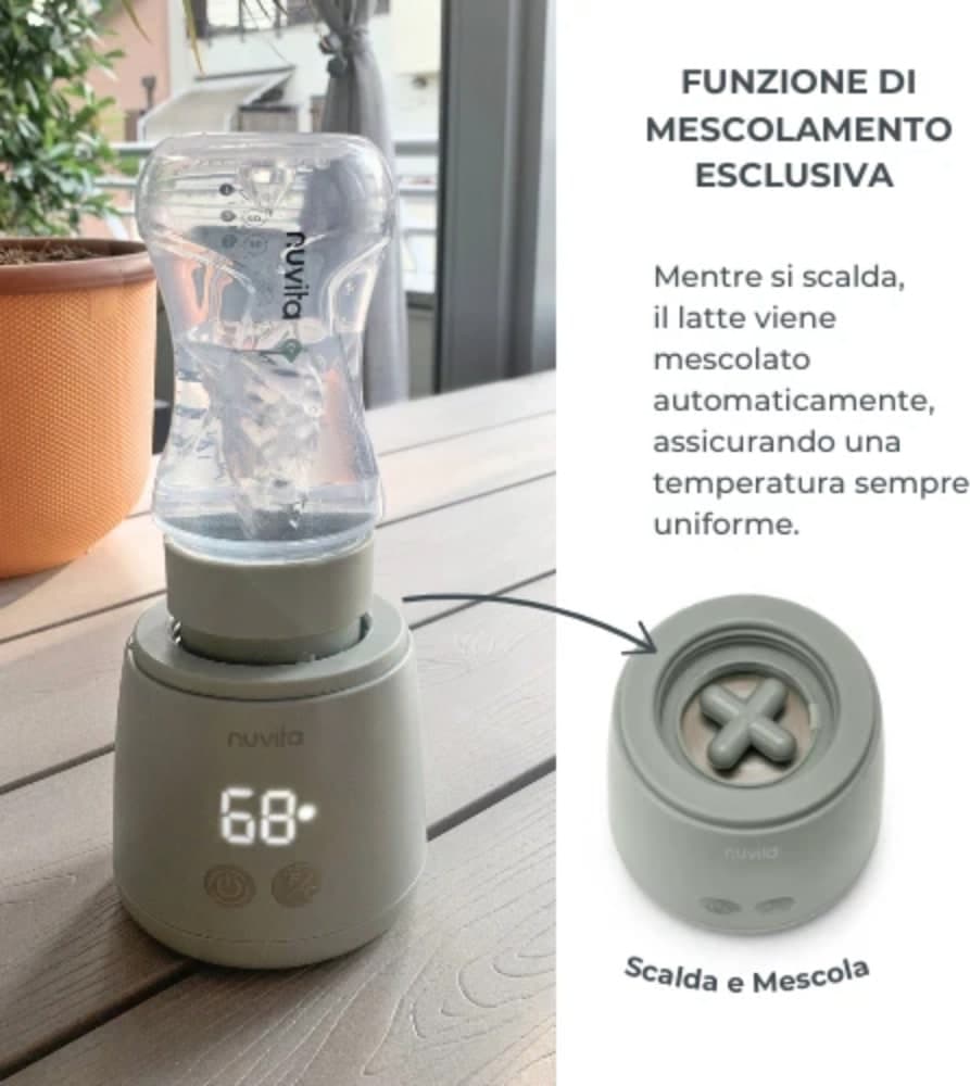 Scaldabiberon portatile universale Mix70 Nuvita con funzione Scalda e Mescola - 3