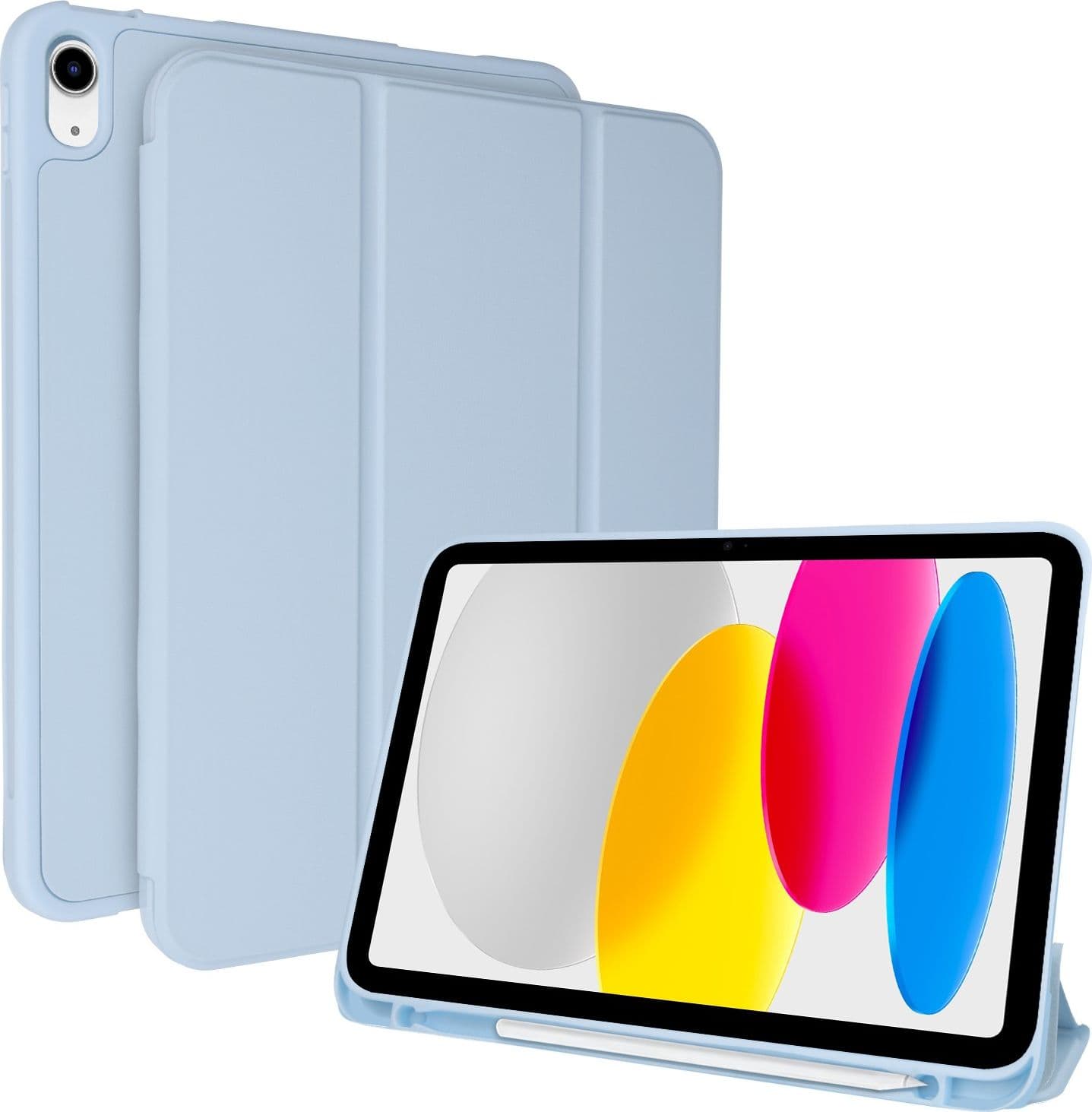 custodia ipad A16 11 (2025) con portapenna azzurro