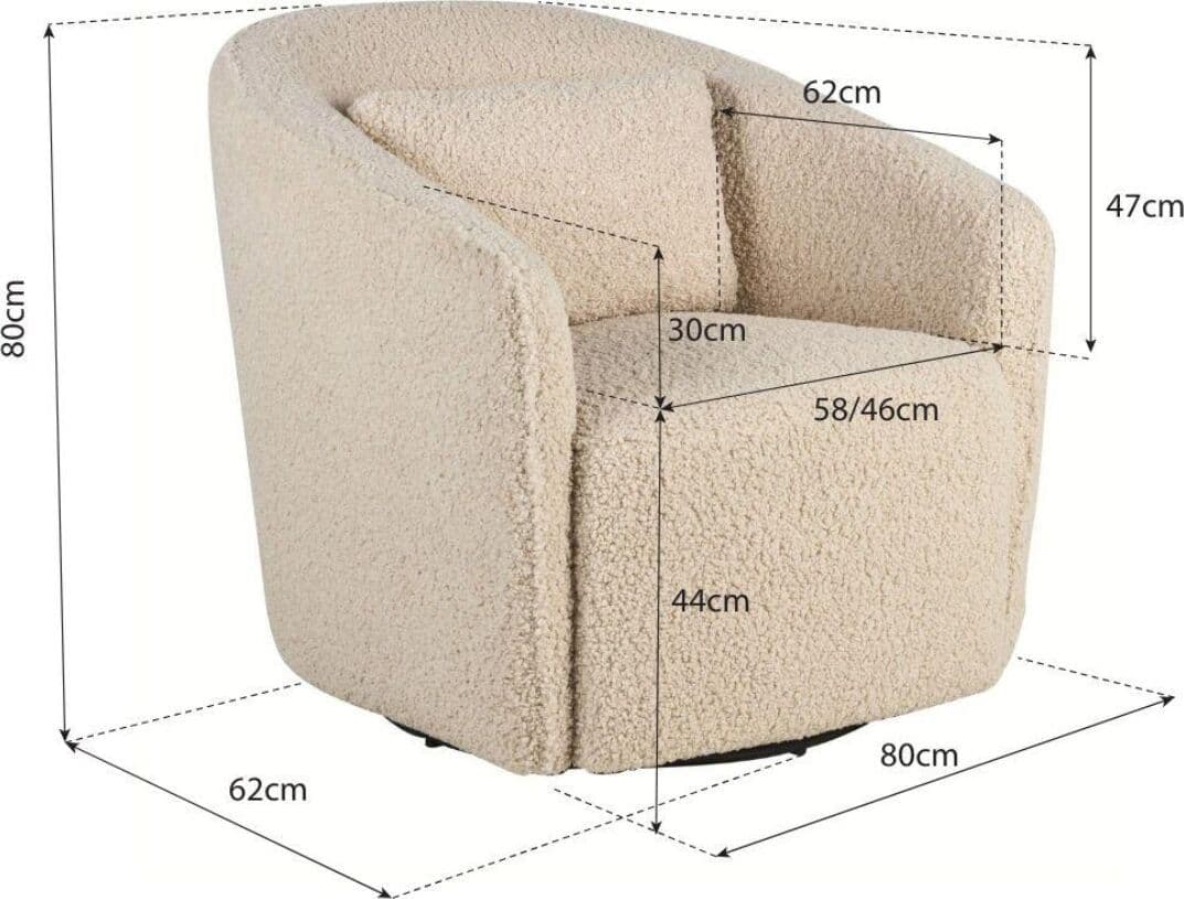 Sedia Girevole e Scorrevole Quax Gomi - Sheep - 10