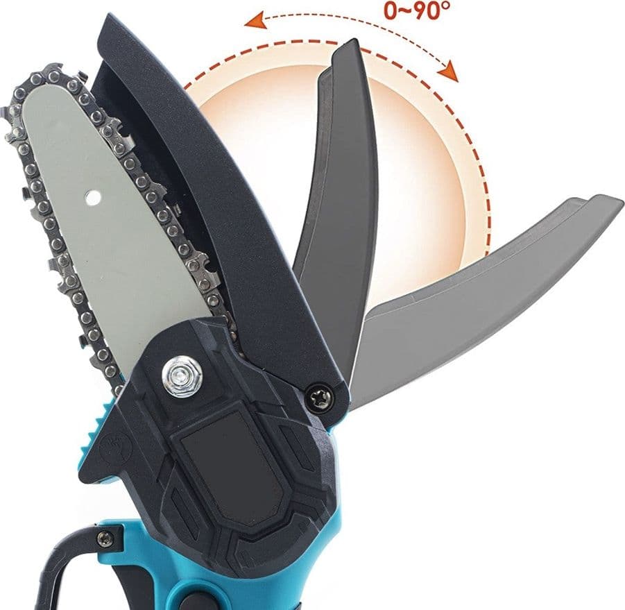 MINI MOTOSEGA ELETTRICA 6" 2 BATTERIA DA 48 V PER POTATURA TAGLIO CON VALIGETTA ACCESSORI - 7