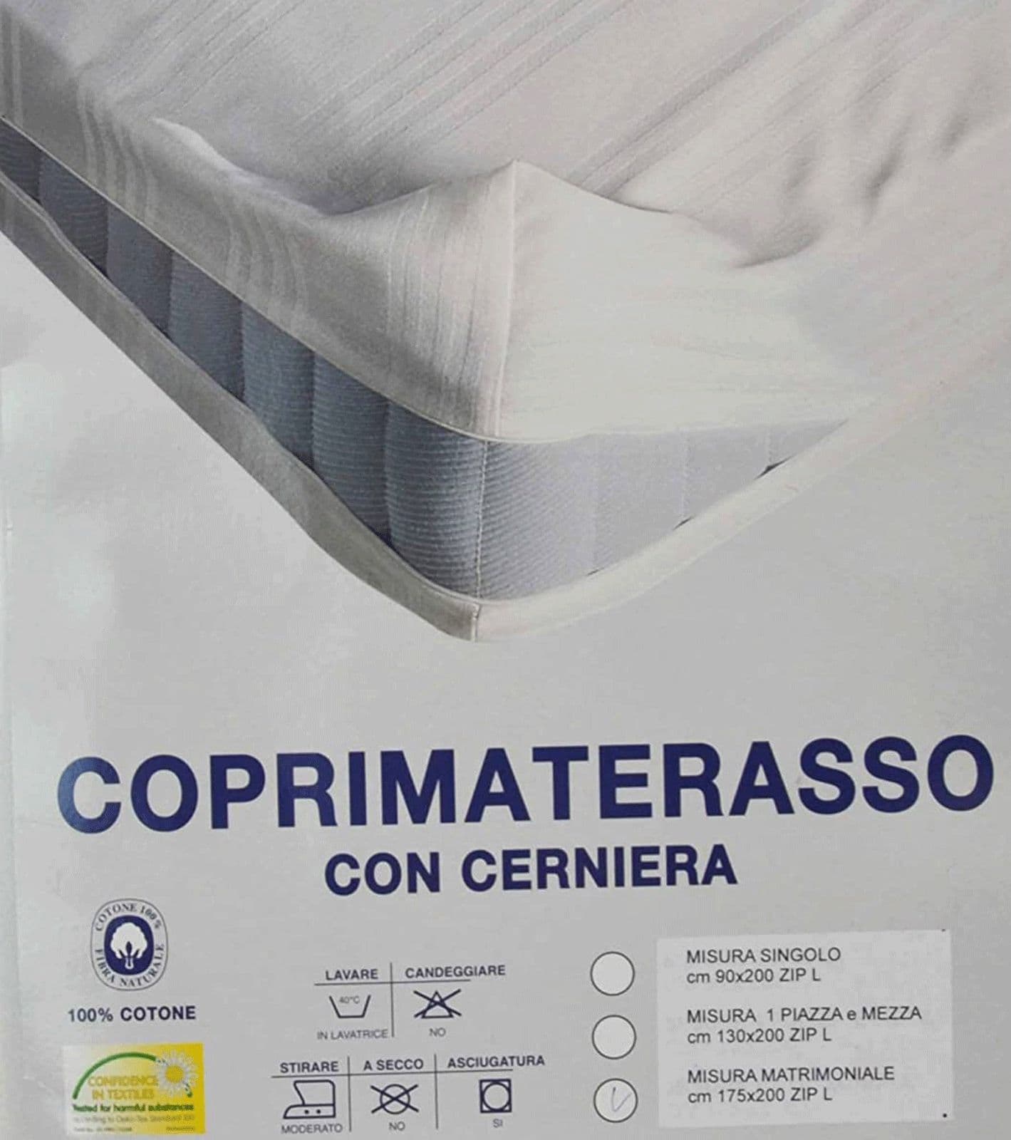 Coprimaterasso Varie Misure con Cerniera 100% Cotone - 2