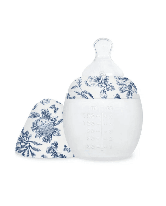 Set biberon + Peluche| Tartine et Chocolat "Toile de Jouy" Elhee Blu - 2