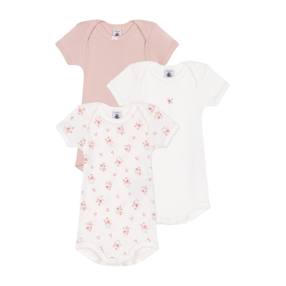 Set Body Petit Bateau in Cotone a Fiori – 12 mesi