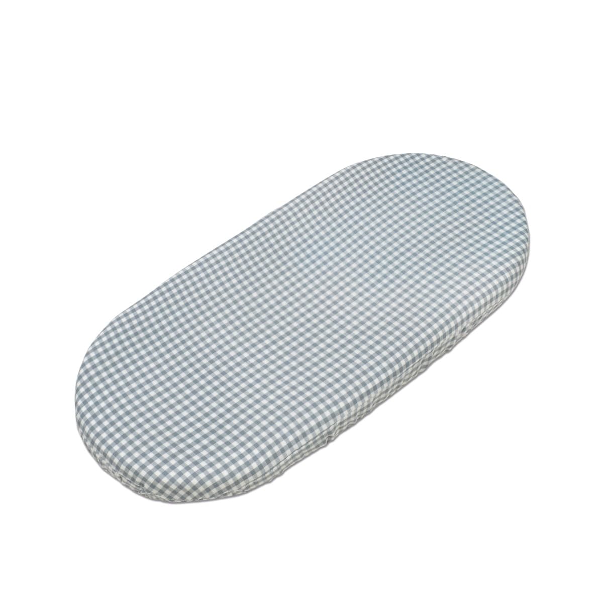 Set/ 2 Lenzuoli con angoli per navicella Pasito a Pasito WM Praliné Vichy/Strisce Matcha - 2
