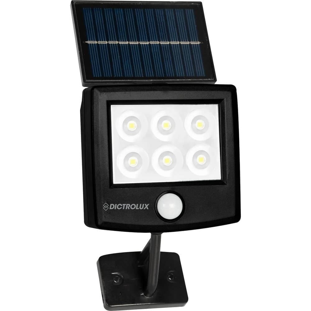 FARETTO SOLARE LED LUCE NATURALE CON PANNELLO ORIENTABILE SENSORE MOVIMENTO CREPUSCOLARE - 4