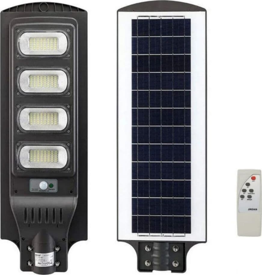 LAMPIONE SOLARE A LED 240W IP65 SENSORE DI MOVIMENTO TELECOMANDO PER PARCHI CORTILI STRADE - 3