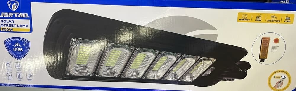 LAMPADA SOLARE STRADALE A LED DA 300W CON SENSORE DI MOVIMENTO TELECOMANDO IP66 CORTILI - 3