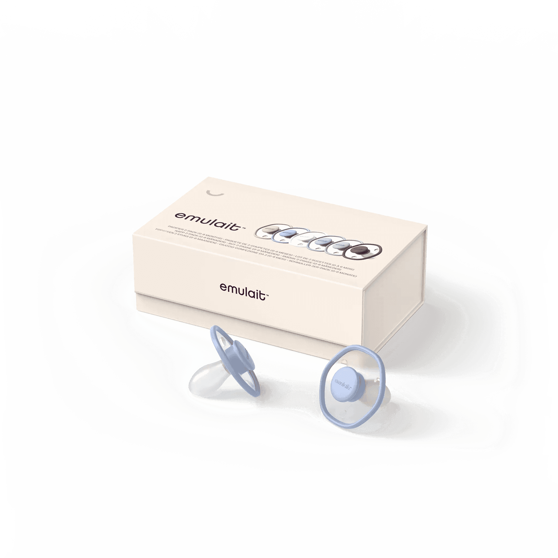 Succhietto Emulait 2 pz – Blue, 0 - 6 Mesi