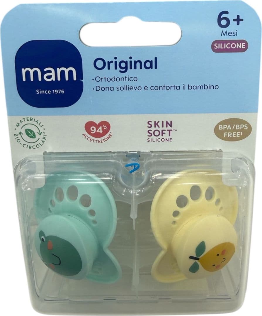 Succhietto Mam Original Circular 6m+ 2 pz – Verde