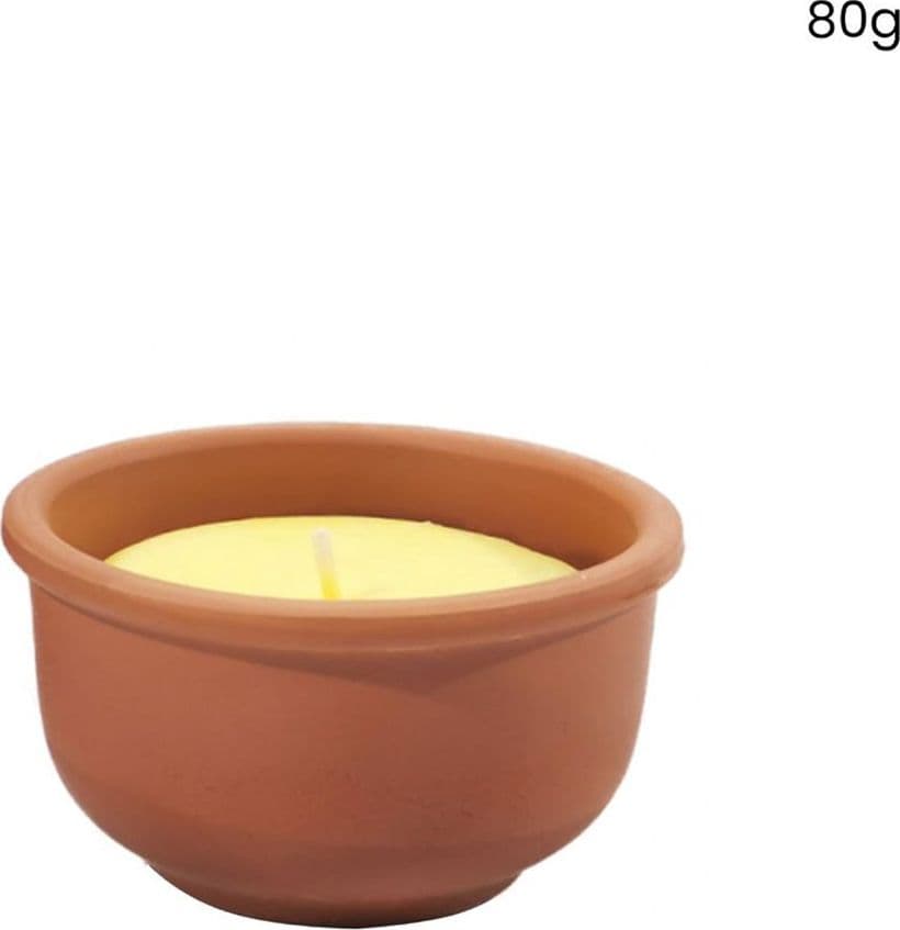 SET 44PZ CANDELA CITRONELLA VASETTI IN TERRACOTTA REPELLENTE PER ZANZARE DA 80GR. 617968 - 2