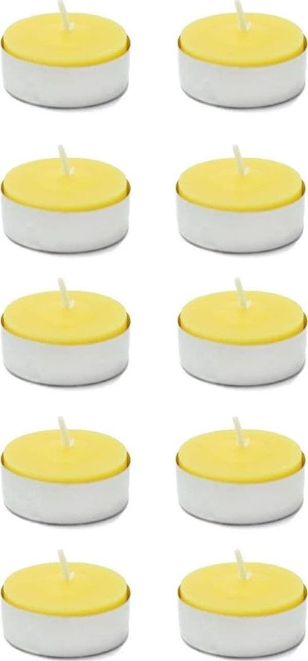 SET 10 CANDELE TEALIGHT ALLA CITRONELLA PER ESTERNI GIARDINO ANTIZANZARE ANTIMOSCHE 617964 - 2