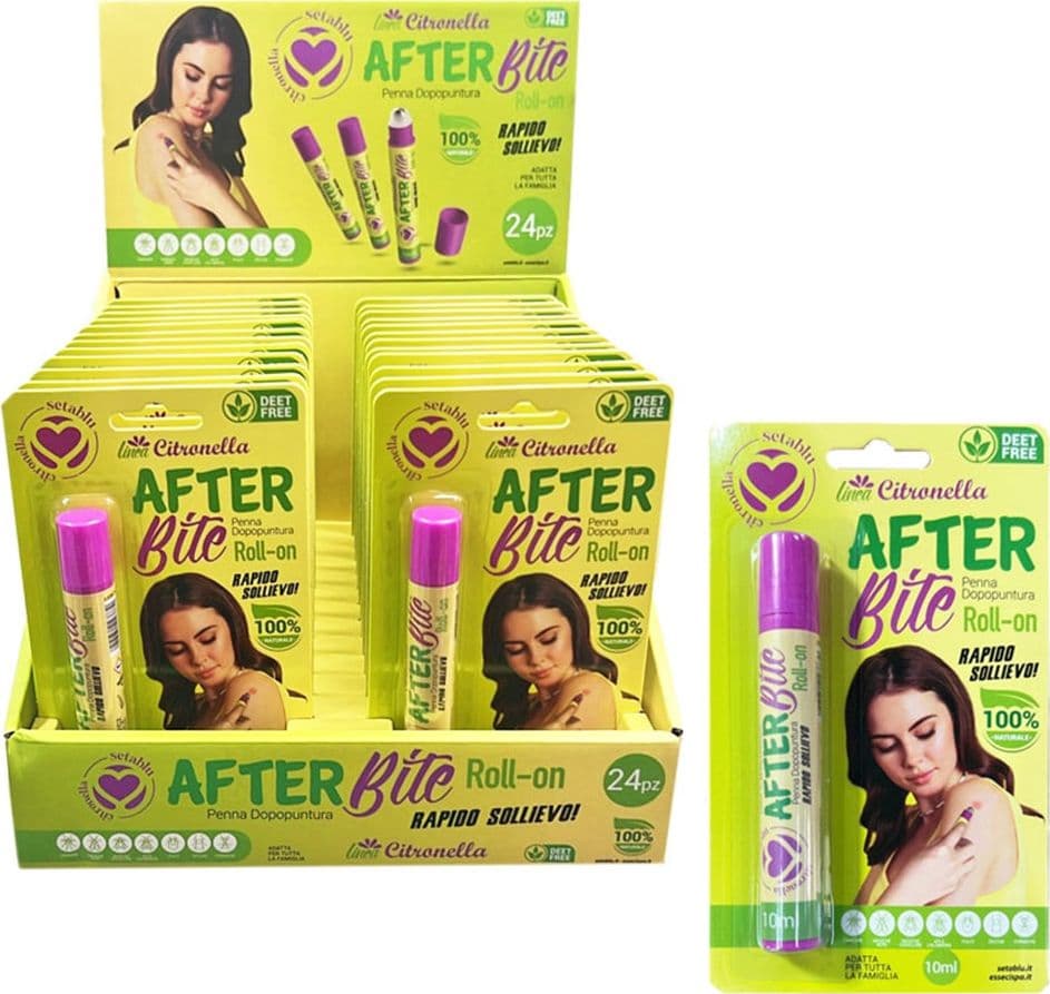 SET 24PZ PENNA DOPOPUNTURA AFTERBITE ROLL-ON SOLLIEVO RAPIDO ZANZARE INSETTI 10ML 023779 - 4