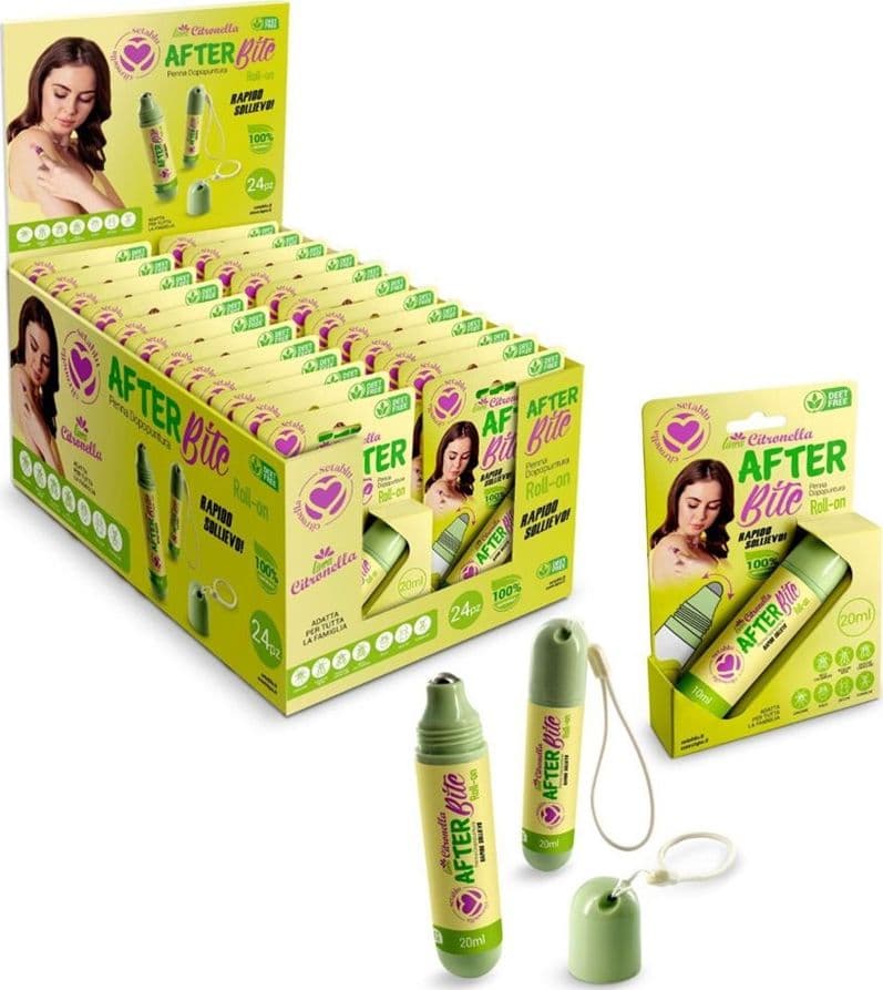 SET 24PZ PENNA AFTERBITE ROLL-ON SOLLIEVO RAPIDO DOPOPUNTURA INSETTI 20ML CON CIONDOLO 023823 - 2