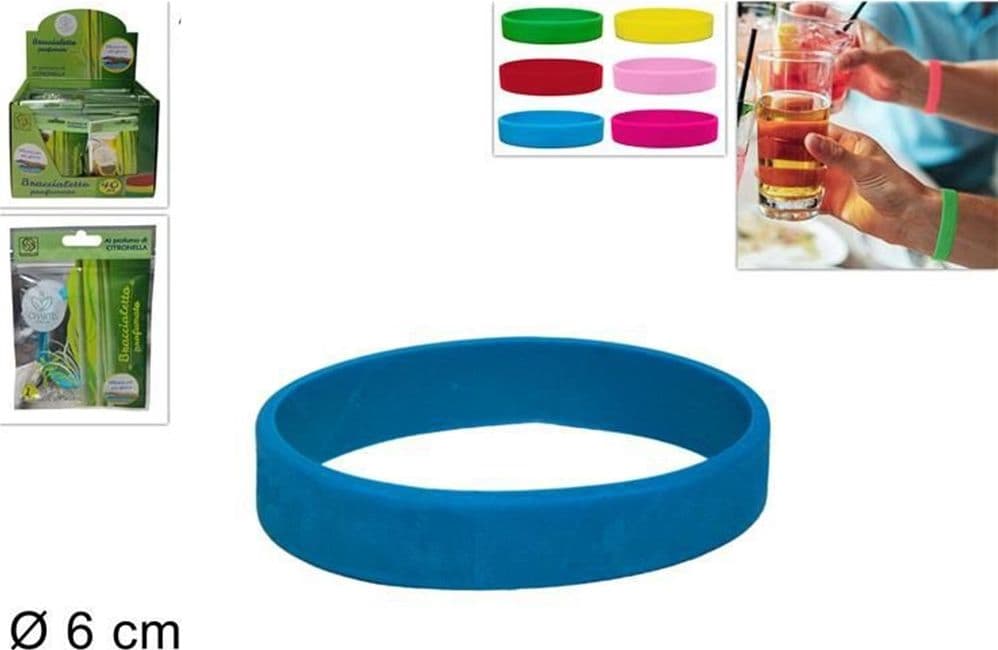 SET 40PZ BRACCIALETTO PROFUMATO ALLA CITRONELLA Ø6CM ANTIZANZARE COLORI ASSORTITI 639634A - 2