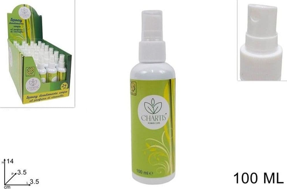 SET 24PZ SPRAY DEODORANTE CORPO PROFUMATO ALLA CITRONELLA 100 ML ANTIZANZARE 639627A - 2
