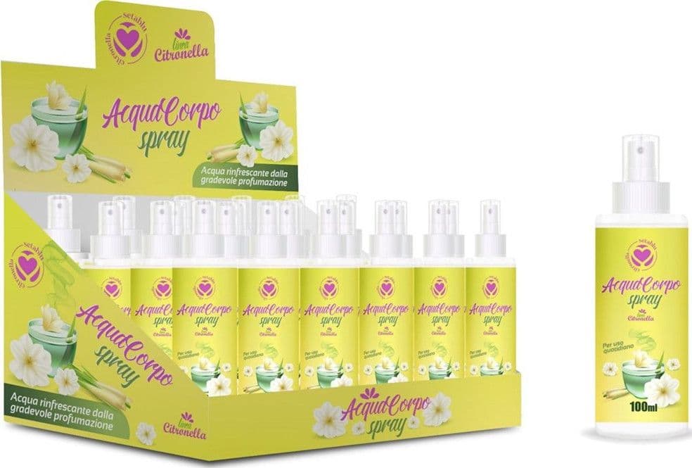 SET 24PZ ACQUA CORPO SPRAY CITRONELLA RINFRESCANTE PROFUMATA ANTI-ZANZARE 100ML 035443 - 2