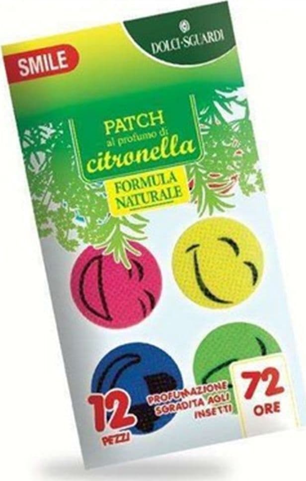 SET 36PZ DA 12 CEROTTI PATCH ADESIVI SMILE PROFUMO DI CITRONELLA REPELLENTI INSETTI 018786 - 3
