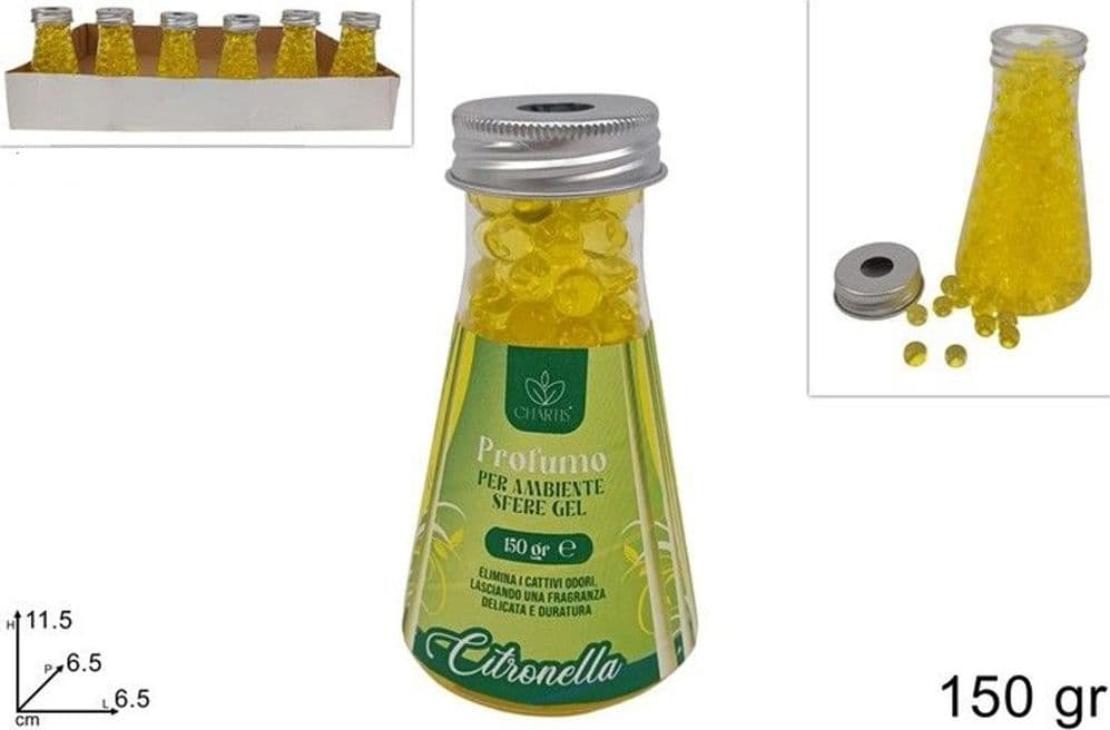 SET 24PZ DEODORANTE PROFUMO PER AMBIENTE IN SFERE GEL ALLA CITRONELLA DA 150 GR 698143A - 2