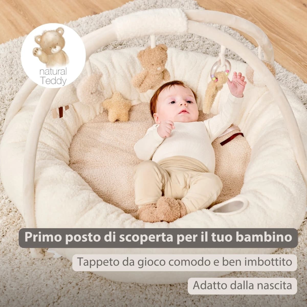 Tappeto Pouf Panna Nattou Teddy - 2