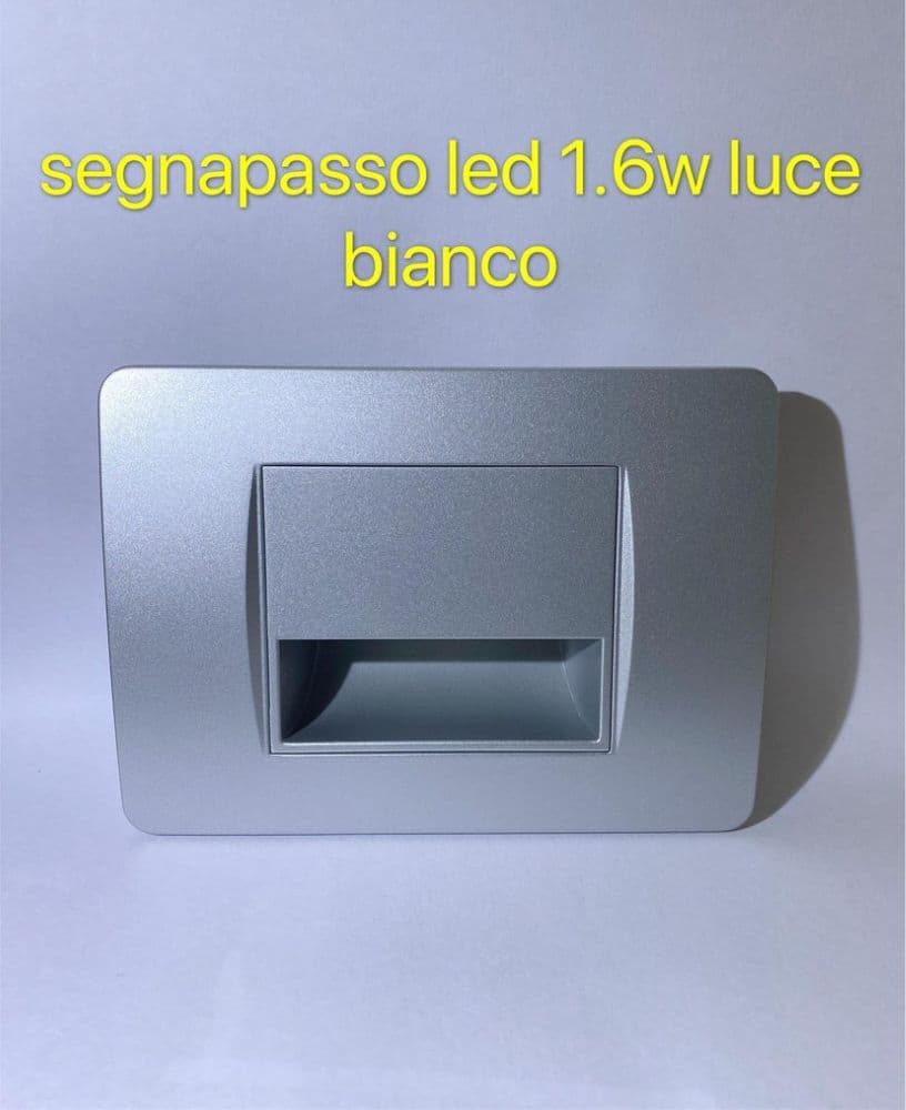 Segnapasso LED da incasso bianco 1.6W luce bianca per scale e corridoi - 2