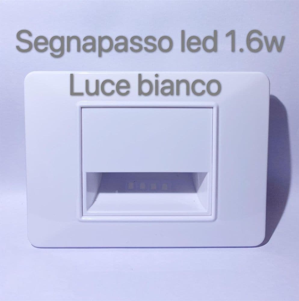 Segnapasso LED da incasso bianco 1.6W luce bianca - 2