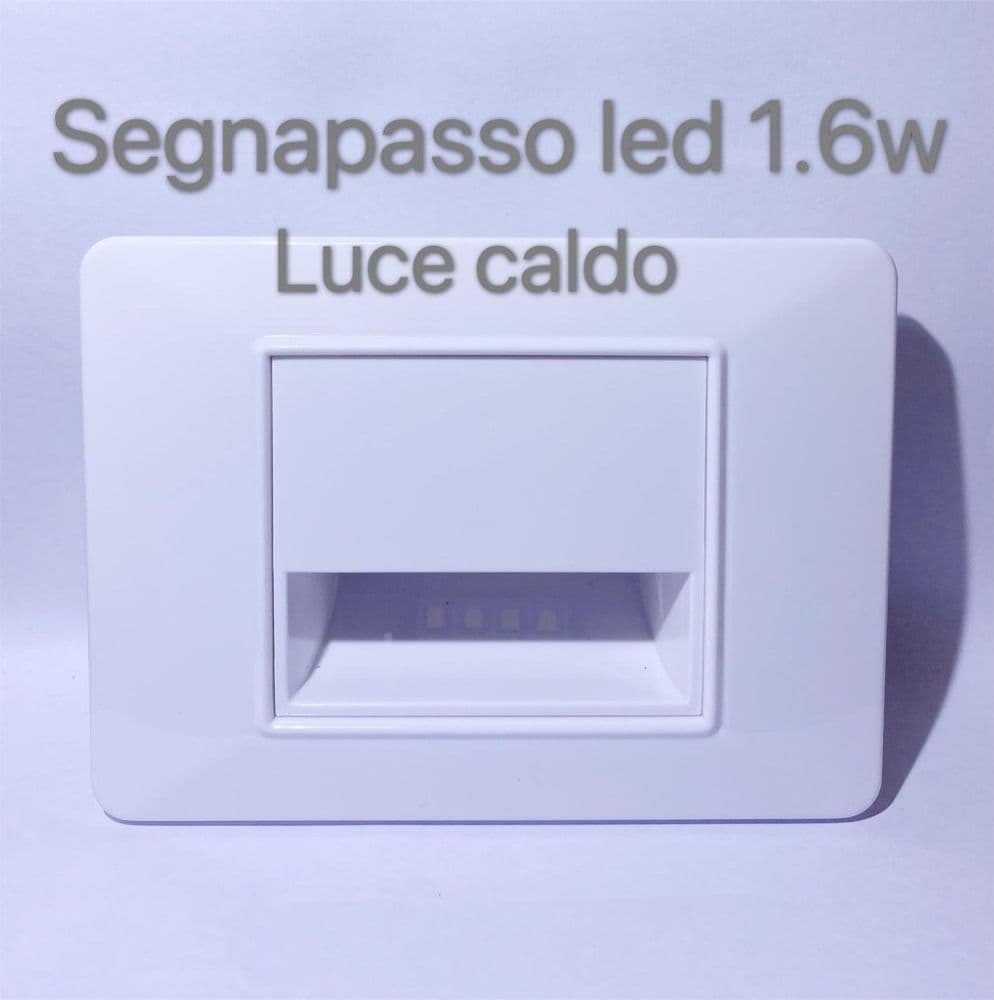 Segnapasso LED da incasso bianco 1.6W luce calda - 2