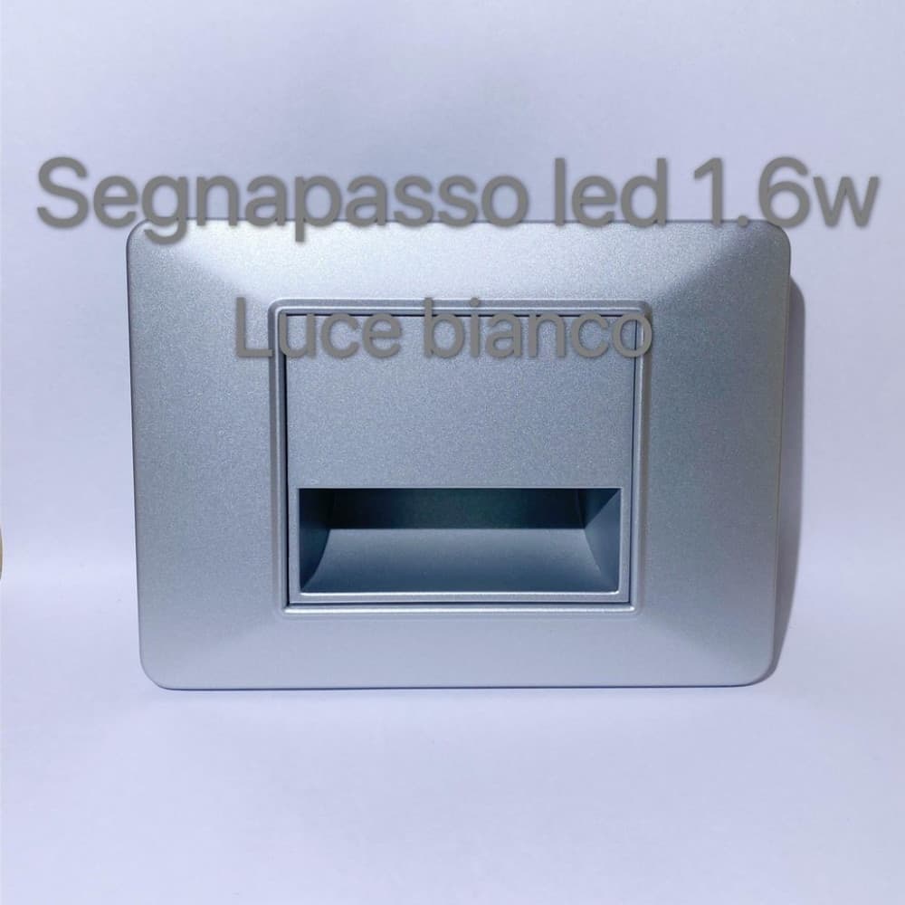 Segnapasso LED da incasso grigio 1.6W luce bianca - 2