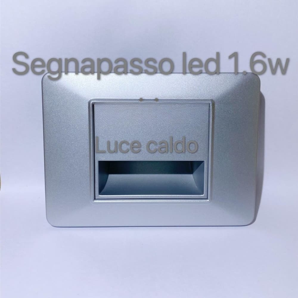 Segnapasso LED da incasso grigio 1.6W luce calda - 2