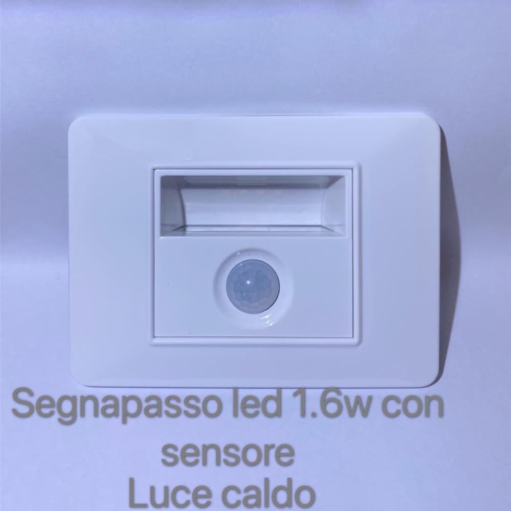 Segnapasso LED con sensore bianco 1.6W luce calda da incasso - 2