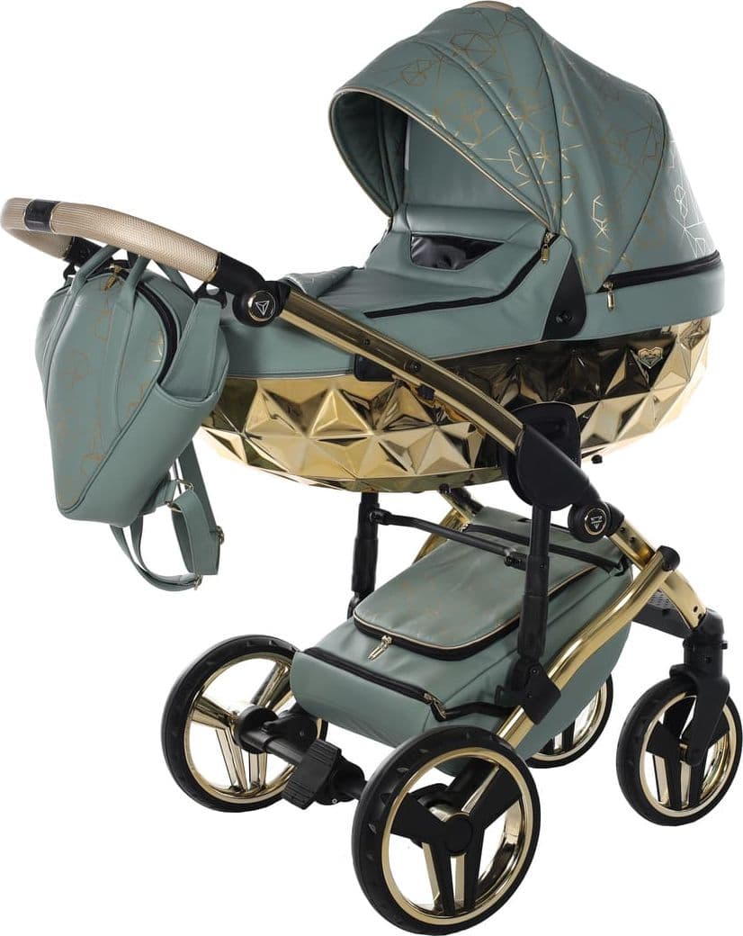 Trio Junama Diamond Heart Collection V3 3 in 1 Ecopelle-Kaki/Oro Giallo - 2