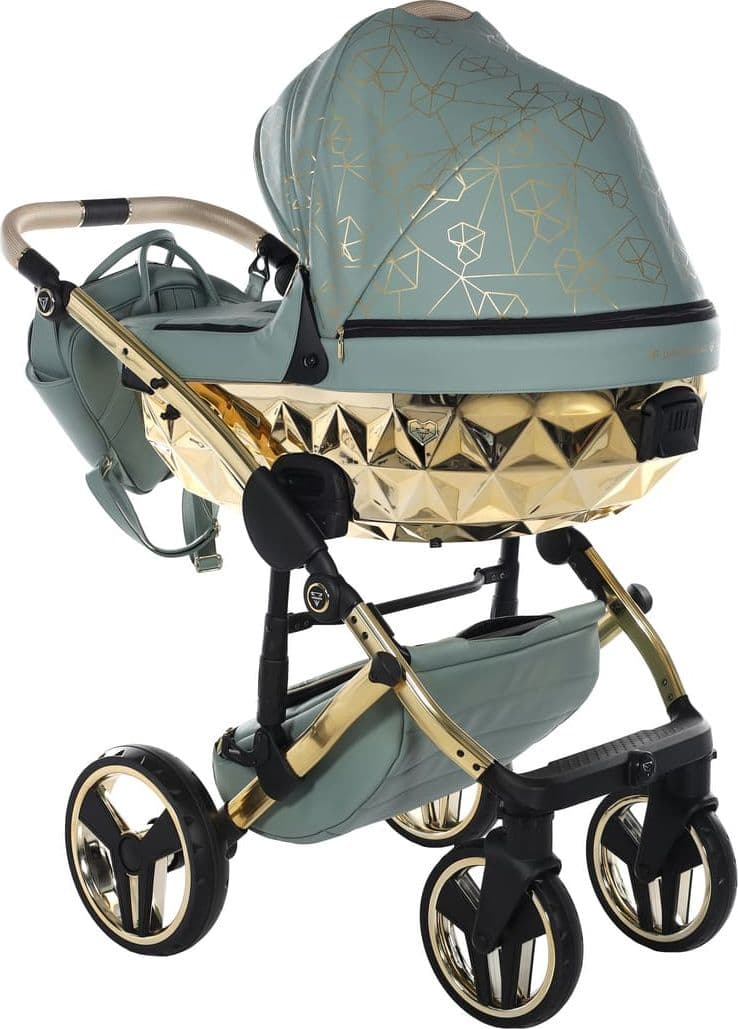 Trio Junama Diamond Heart Collection V3 3 in 1 Ecopelle-Kaki/Oro Giallo - 5