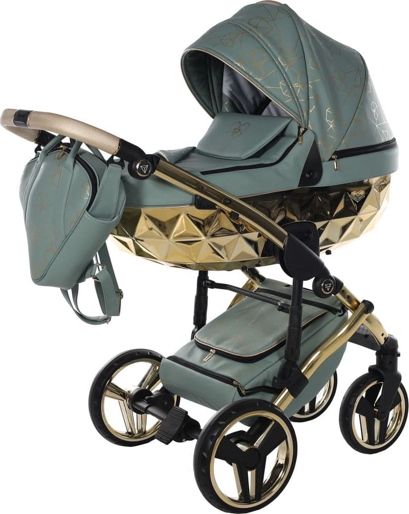 Trio Junama Diamond Heart Collection V3 3 in 1 Ecopelle-Kaki/Oro Giallo - 6
