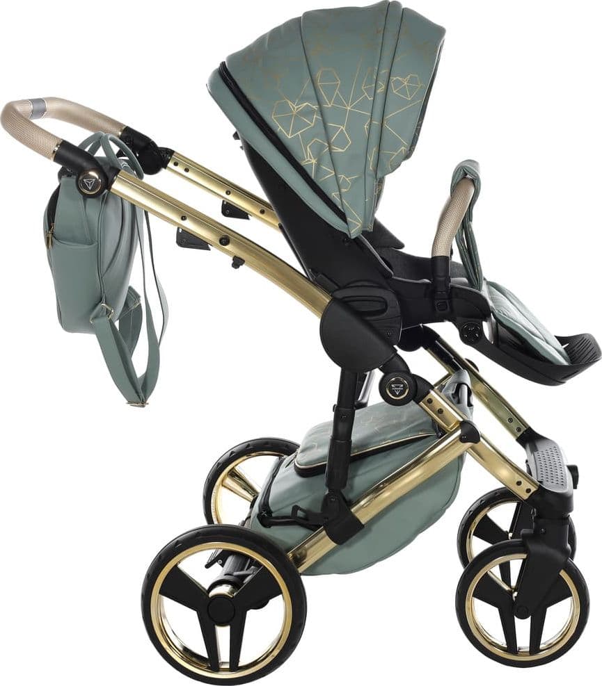 Trio Junama Diamond Heart Collection V3 3 in 1 Ecopelle-Kaki/Oro Giallo - 7