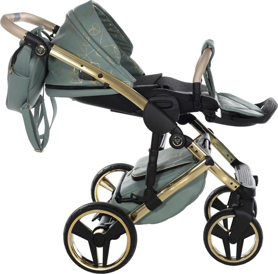 Trio Junama Diamond Heart Collection V3 3 in 1 Ecopelle-Kaki/Oro Giallo - 8