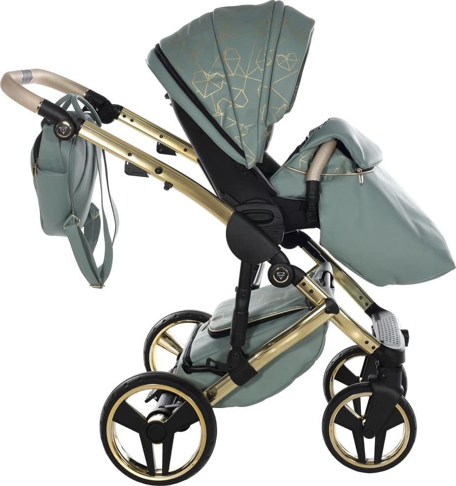Trio Junama Diamond Heart Collection V3 3 in 1 Ecopelle-Kaki/Oro Giallo - 9