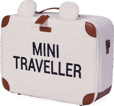 Valigia per Bambini Mini Traveller Childhome Teddy Offwhite