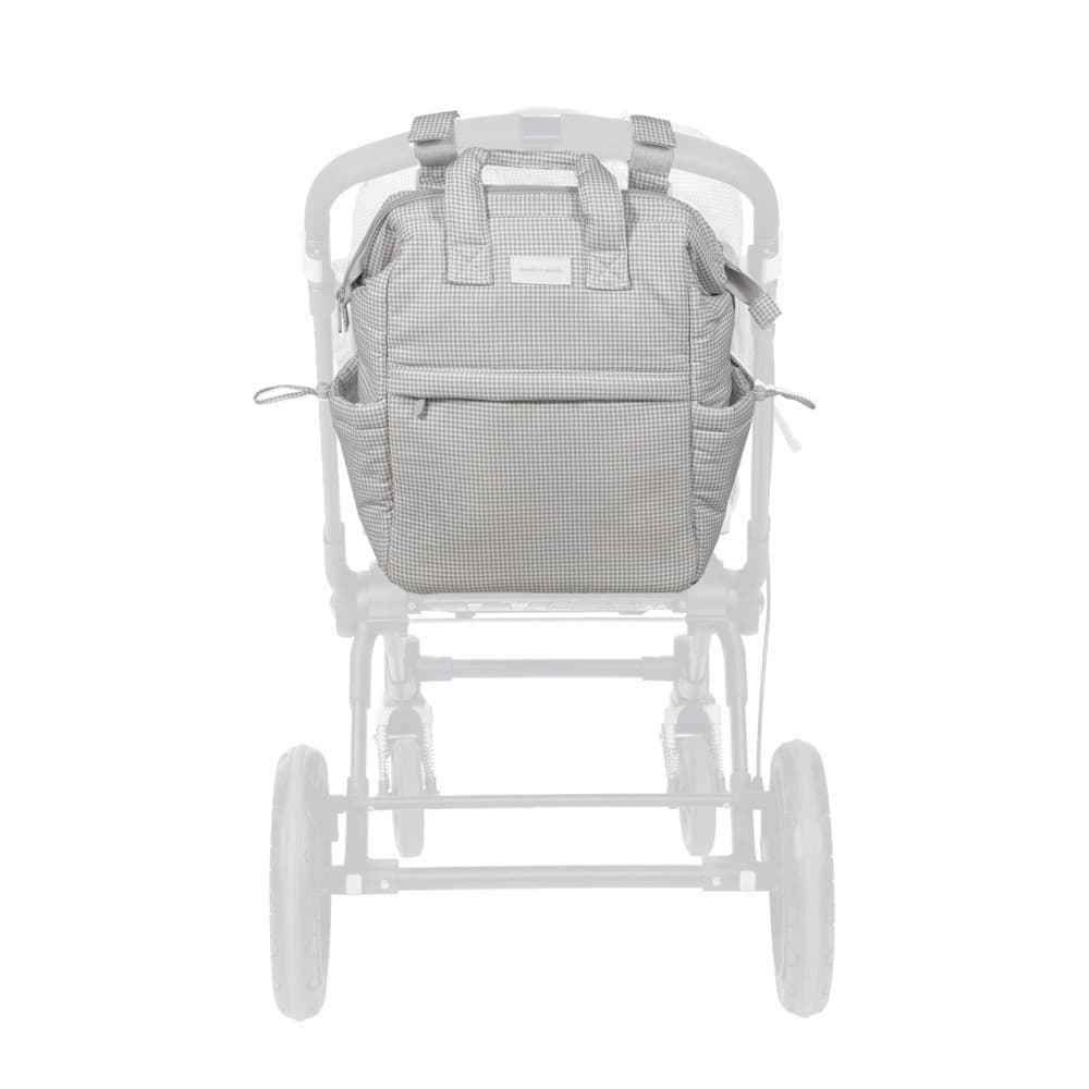 Zaino Pasito a Pasito Little Bloom Vichy Grigio - 2