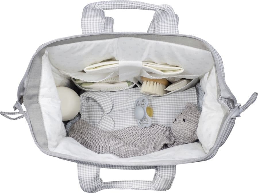 Zaino Pasito a Pasito Little Bloom Vichy Grigio - 3