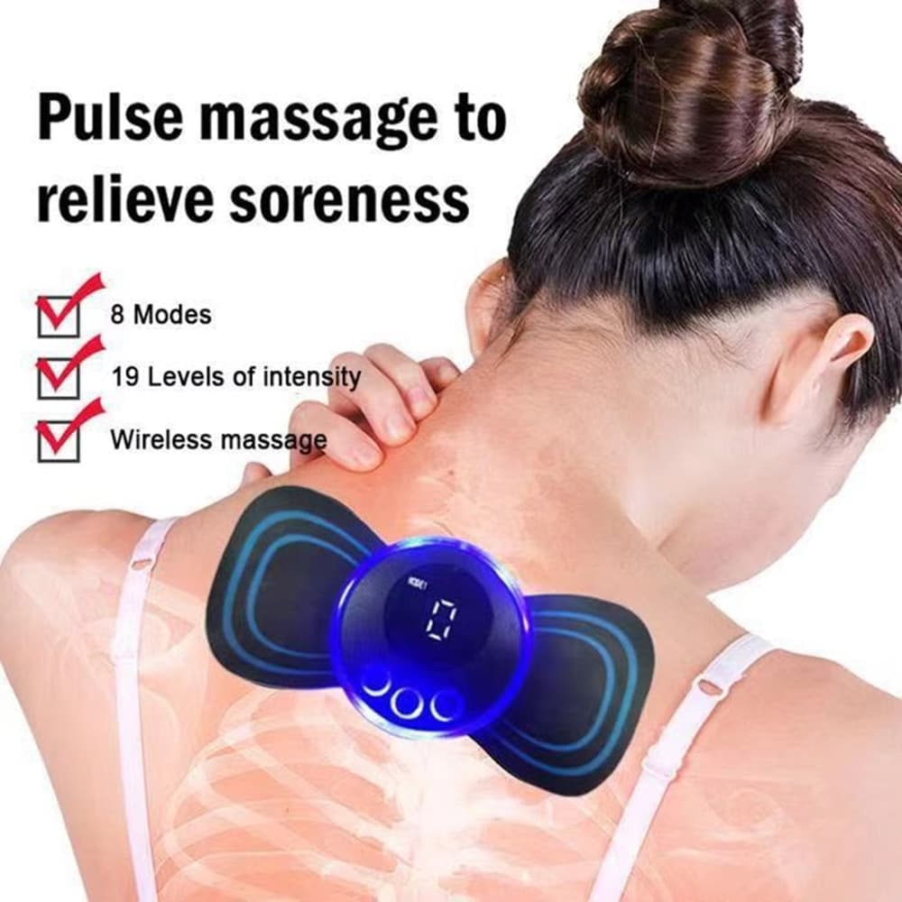 MASSAGGIATORE CERVICALE ELETTROSTIMOLATORE MINI PORTATILE MASSAGGIO COLLO - 11