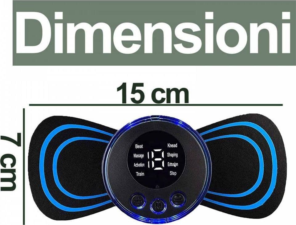 MASSAGGIATORE CERVICALE ELETTROSTIMOLATORE MINI PORTATILE MASSAGGIO COLLO - 3